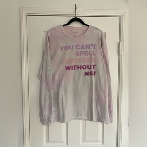 You Can’t Spell Awesome Without ME! Taylor Swift tie-dye large long sleeve tee